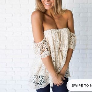 Cream Of The Crop Off Shoulder Top